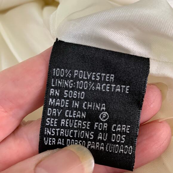 Kasper Petite Size 10P Blazer Jacket One Button White Career Minimalist - Picture 8 of 8